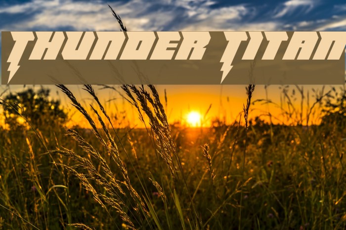 Thunder Titan Font examples