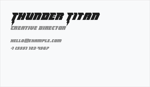 Thunder Titan Business Card