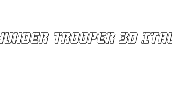 Thunder Trooper 3D Italic Logo