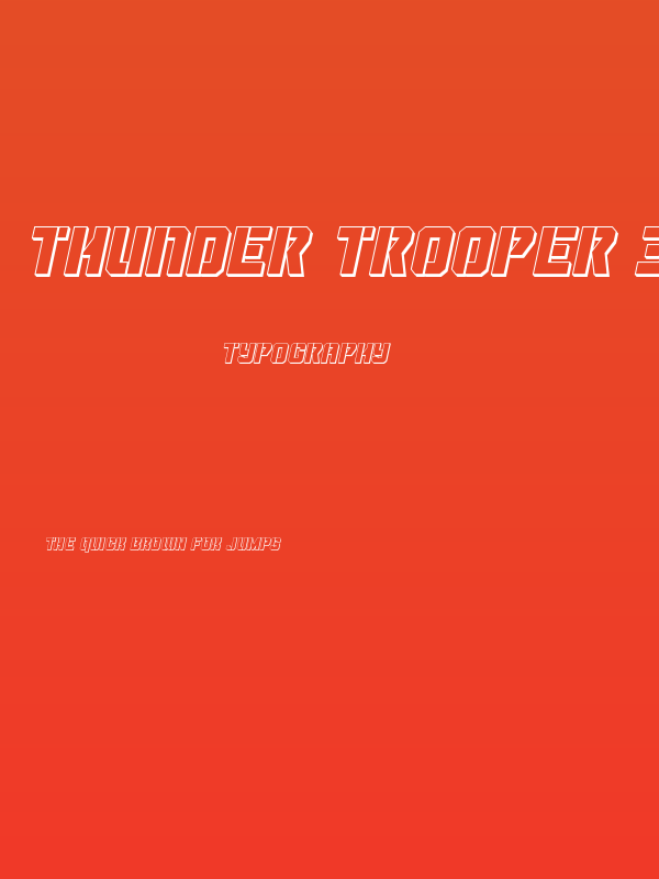 Thunder Trooper 3D Italic Poster