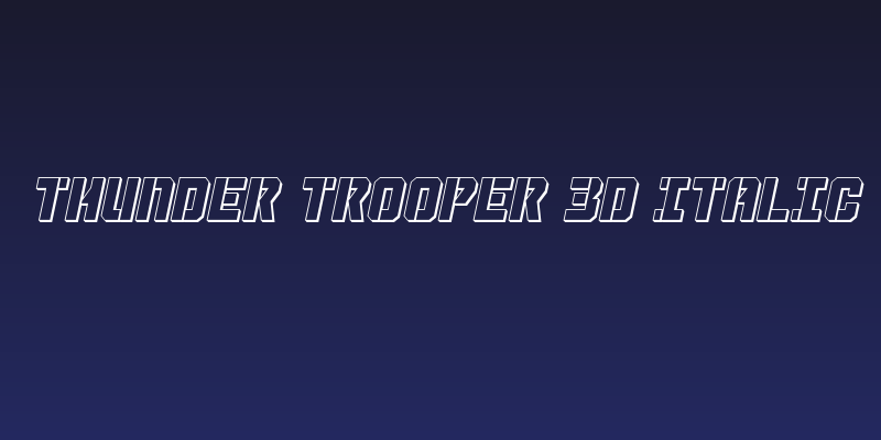 Thunder Trooper 3D Italic Social Header