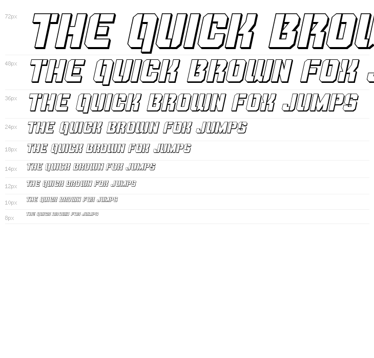 Thunder Trooper 3D Italic Waterfall