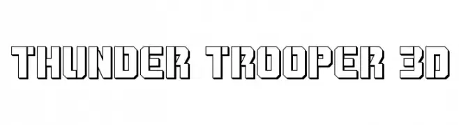 Thunder Trooper 3D  नि: शुल्क फ़ॉन्ट्स डाउनलोड