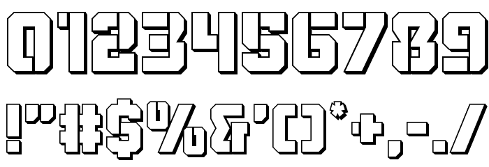 Thunder Trooper 3D Font OTHER CHARS