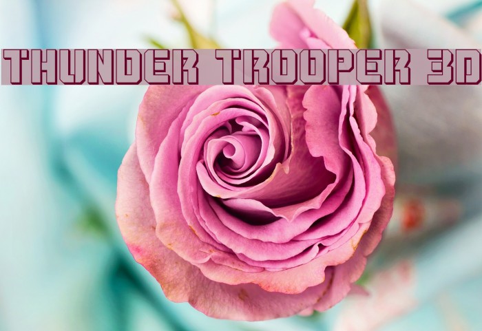 Thunder Trooper 3D Font examples