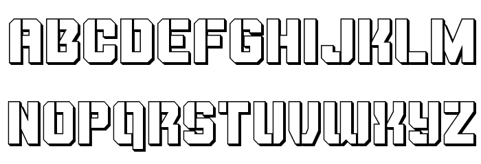 Thunder Trooper 3D Font LOWERCASE