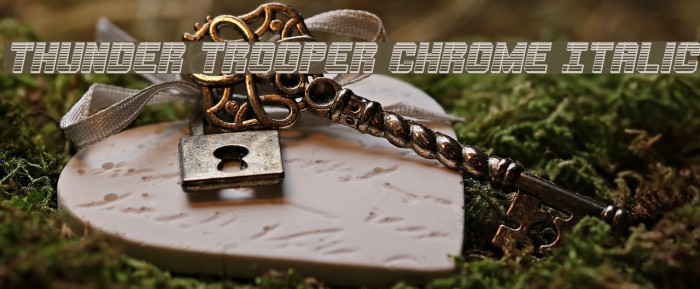 Thunder Trooper Chrome Italic Font examples