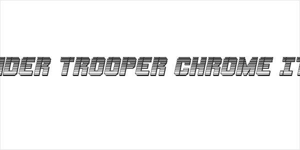 Thunder Trooper Chrome Italic Logo