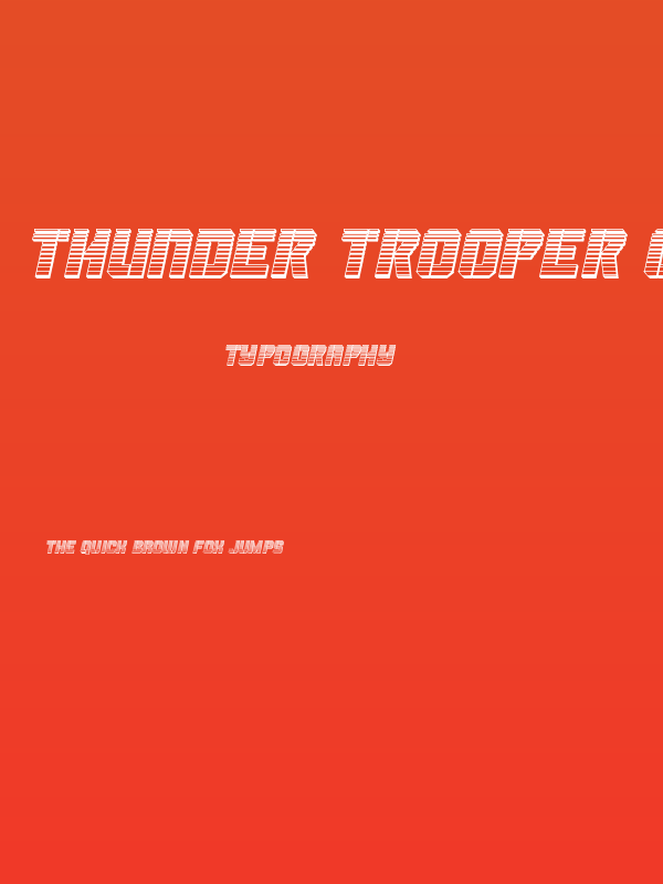 Thunder Trooper Chrome Italic Poster