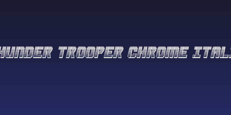 Thunder Trooper Chrome Italic Social Header