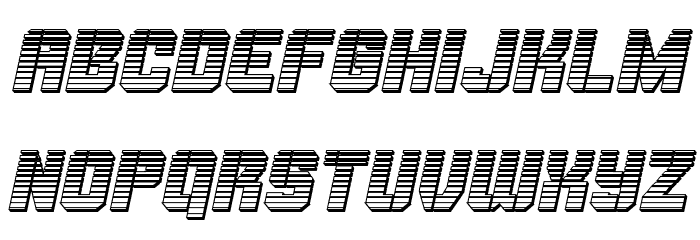 Thunder Trooper Chrome Italic Font LOWERCASE