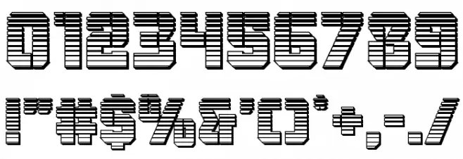 Thunder Trooper Chrome Font OTHER CHARS