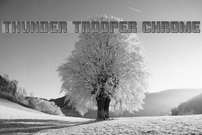 Thunder Trooper Chrome Font examples