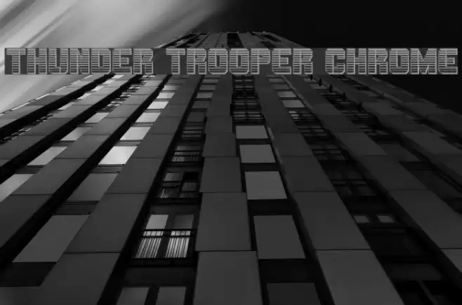 Thunder Trooper Chrome Font examples