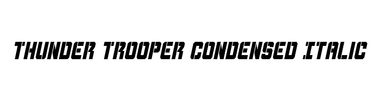 Thunder Trooper Condensed Italic  Fuentes Gratis Descargar