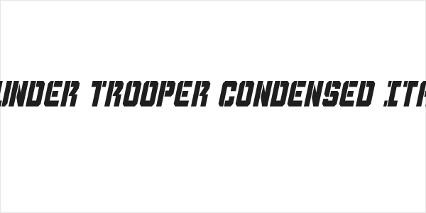 Thunder Trooper Condensed Italic Logo