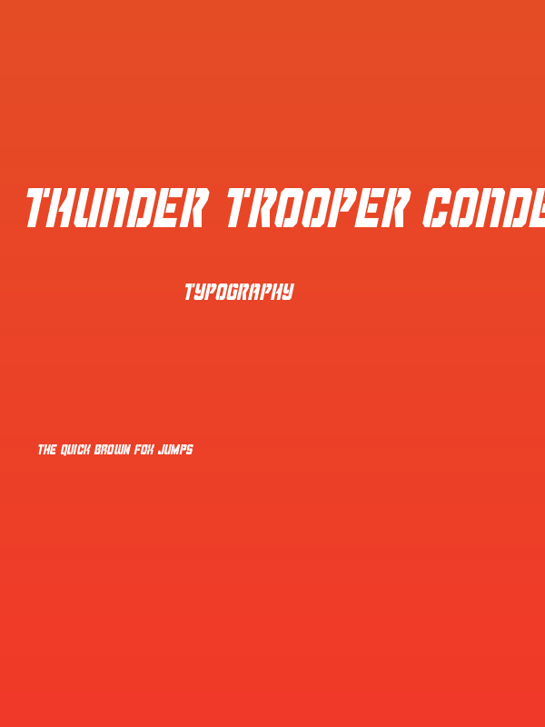 Thunder Trooper Condensed Italic Poster