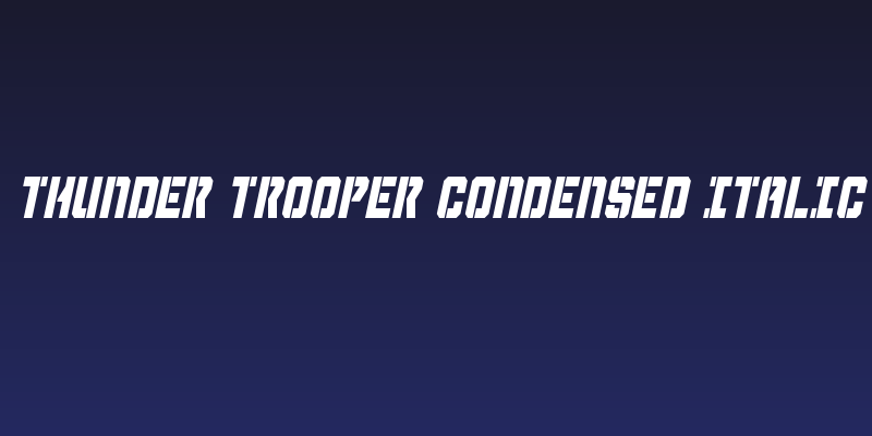 Thunder Trooper Condensed Italic Social Header