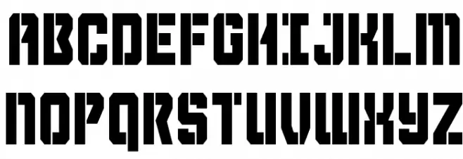 Thunder Trooper Condensed Schriftart Groß