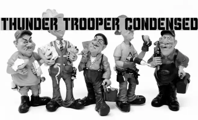 Thunder Trooper Condensed Font examples