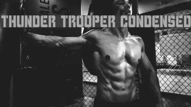 Thunder Trooper Condensed Font examples
