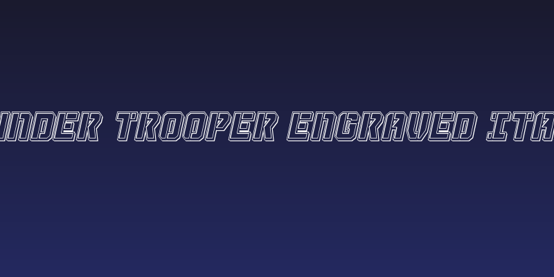 Thunder Trooper Engraved Italic Social Header