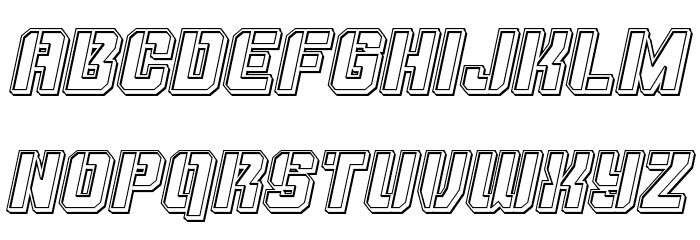 Thunder Trooper Engraved Italic Font LOWERCASE