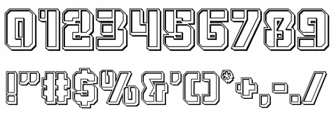 Thunder Trooper Engraved Font OTHER CHARS