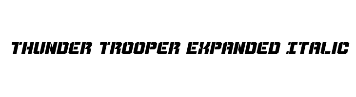 Thunder Trooper Expanded Italic  font caratteri gratis