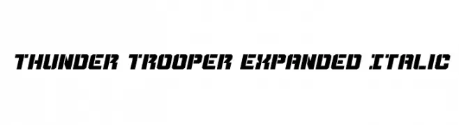Thunder Trooper Expanded Italic  नि: शुल्क फ़ॉन्ट्स डाउनलोड
