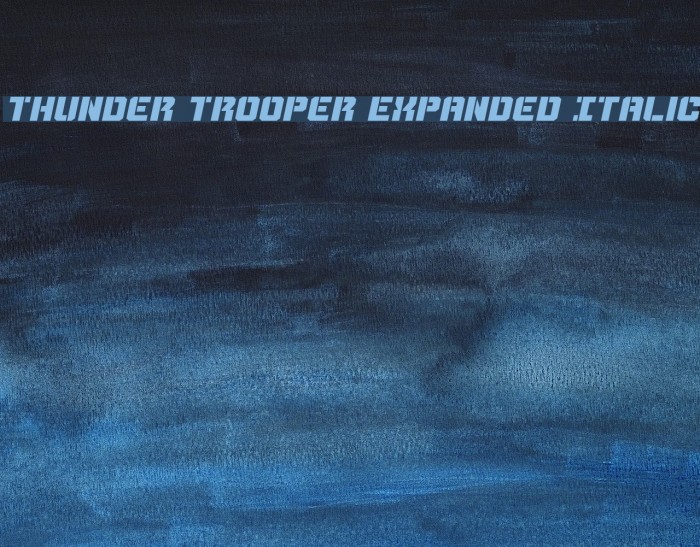 Thunder Trooper Expanded Italic Example 1