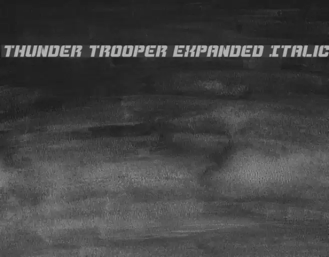 Thunder Trooper Expanded Italic Font examples