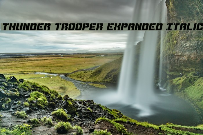 Thunder Trooper Expanded Italic Example 2
