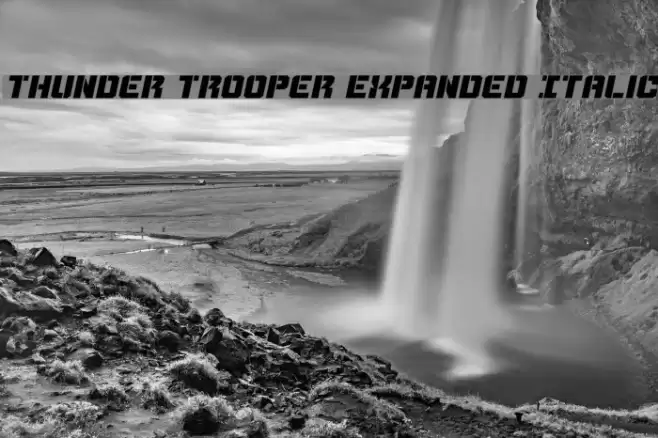 Thunder Trooper Expanded Italic Font examples