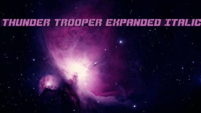 Thunder Trooper Expanded Italic Example 3
