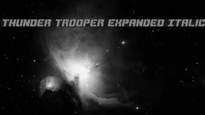 Thunder Trooper Expanded Italic Font examples