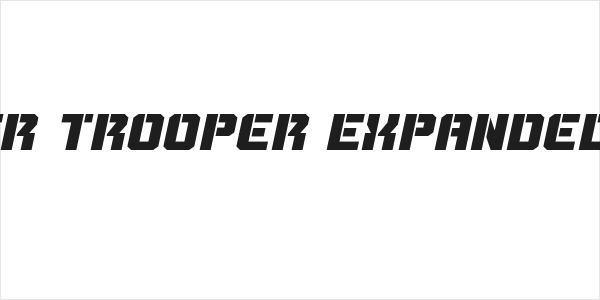 Thunder Trooper Expanded Italic Logo