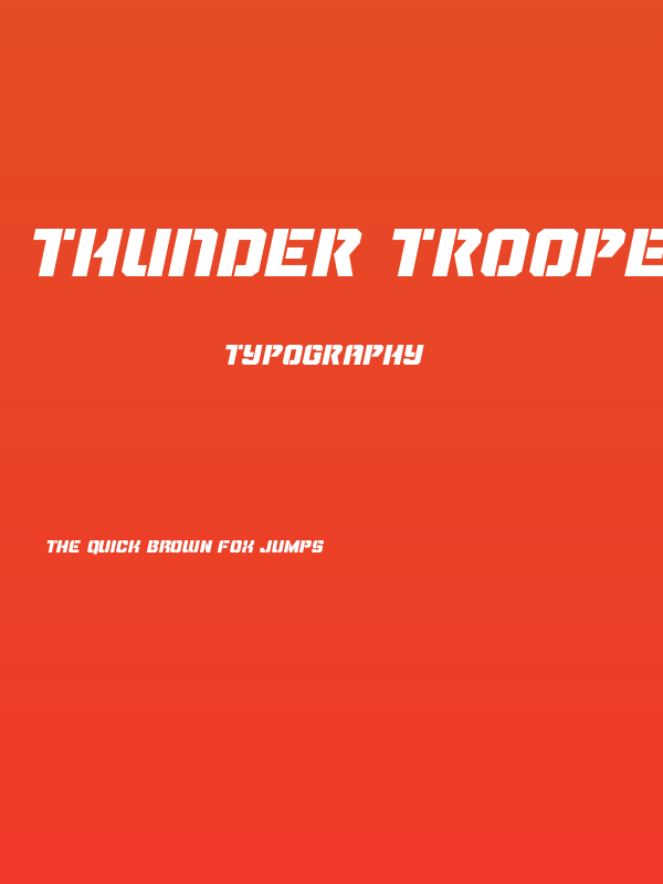 Thunder Trooper Expanded Italic Poster