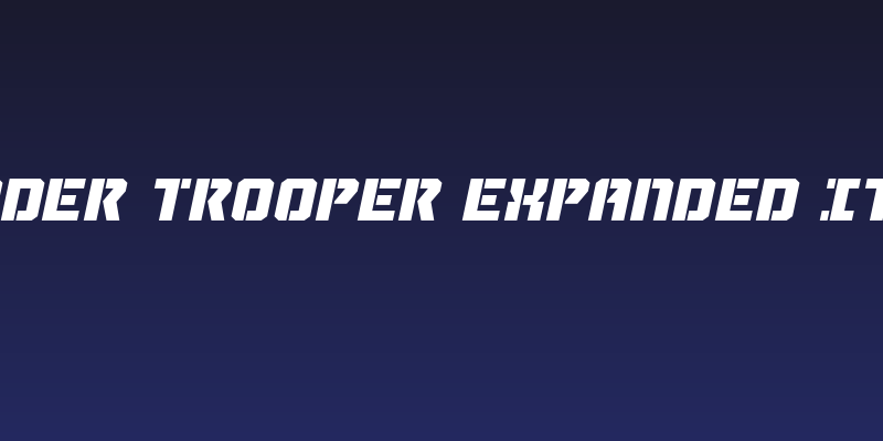 Thunder Trooper Expanded Italic Social Header