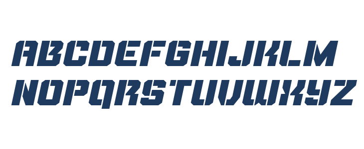 Thunder Trooper Expanded Italic Lowercase