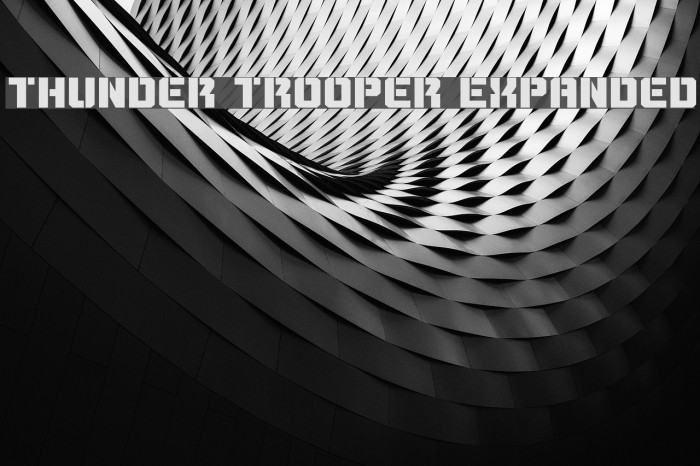 Thunder Trooper Expanded Font examples