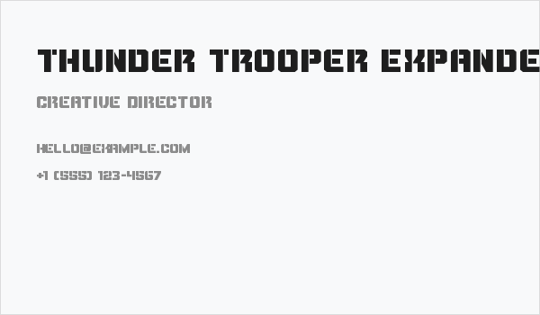 Thunder Trooper Expanded Business Card