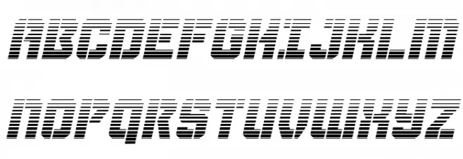 Thunder Trooper Gradient Italic 字体 大写
