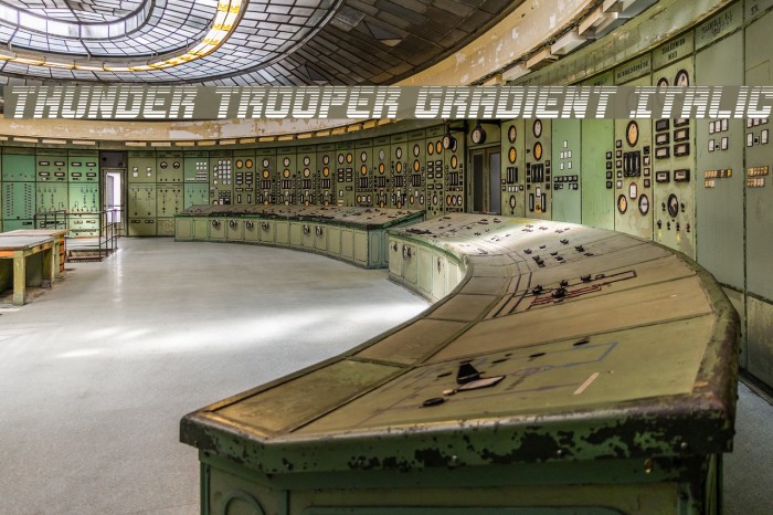 Thunder Trooper Gradient Italic Font examples