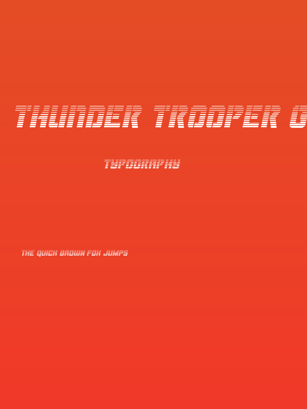 Thunder Trooper Gradient Italic Poster