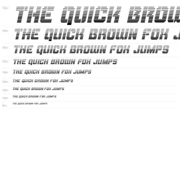 Thunder Trooper Gradient Italic Waterfall