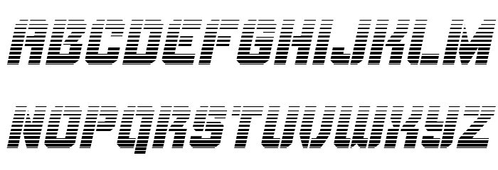 Thunder Trooper Gradient Italic Font LOWERCASE