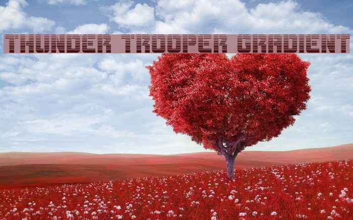 Thunder Trooper Gradient Font examples