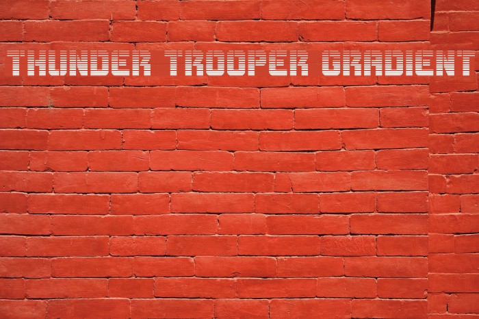 Thunder Trooper Gradient Font examples