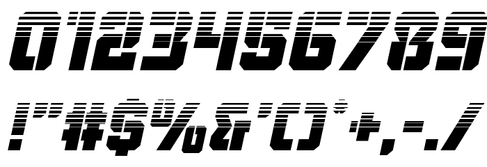 Thunder Trooper Halftone Italic Font OTHER CHARS